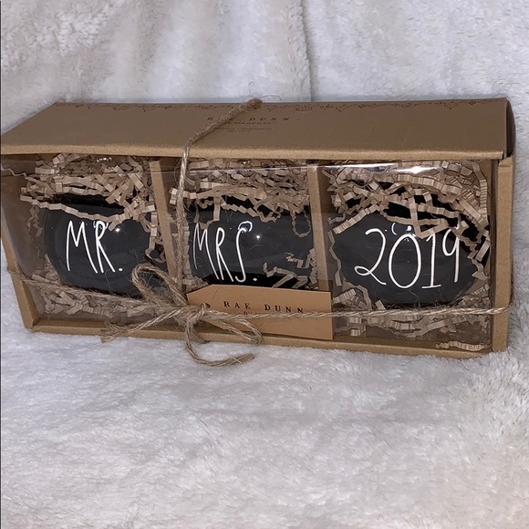 Rae Dunn Other - SOLD Rae Dunn Mr Mrs 2019 Ornaments